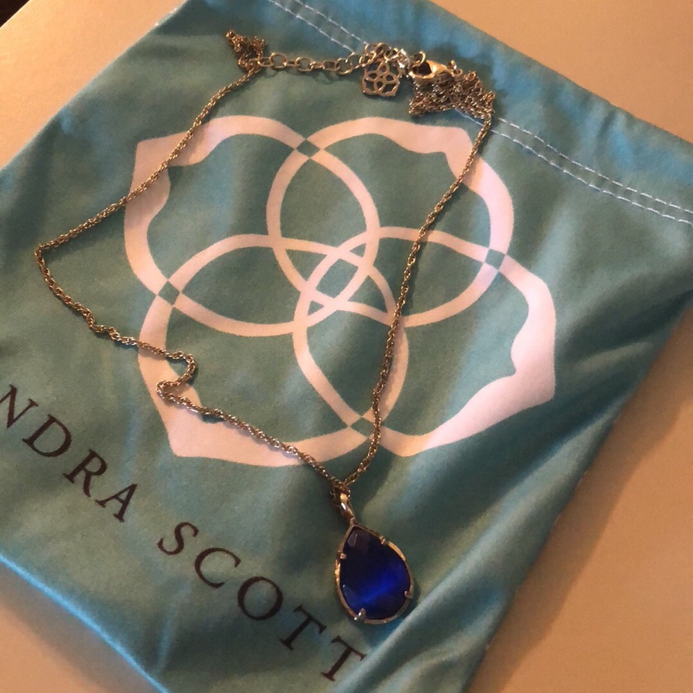 Kendra scott Gold with Royal blue stone